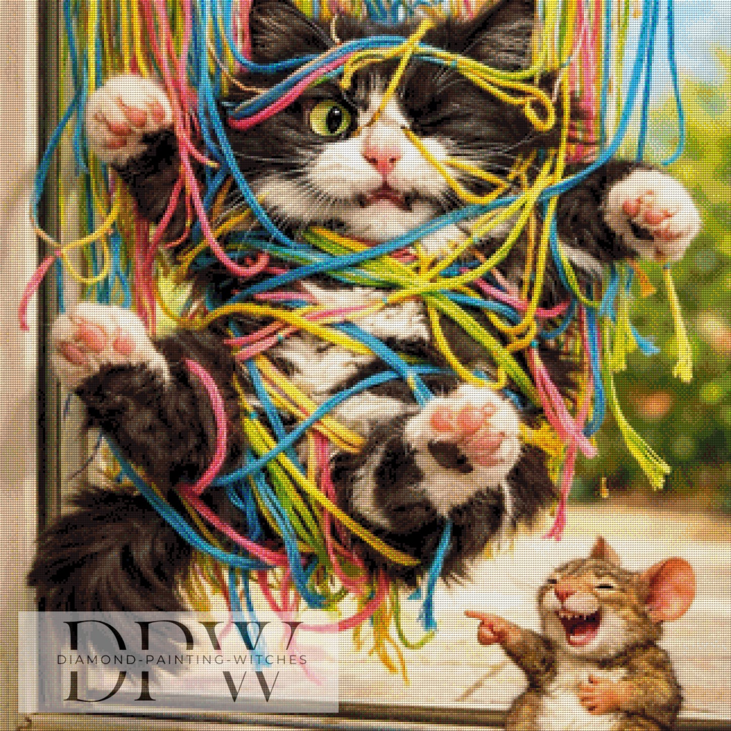 Hang over by Pixxel Pics 80x80cm mit 320 Farben DPW-6051