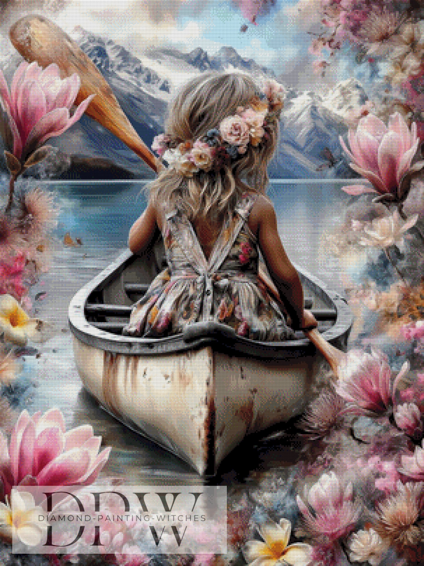 Reise im Blütenlicht by CleoDora 75x100cm mit 250 Farben DPW-6053