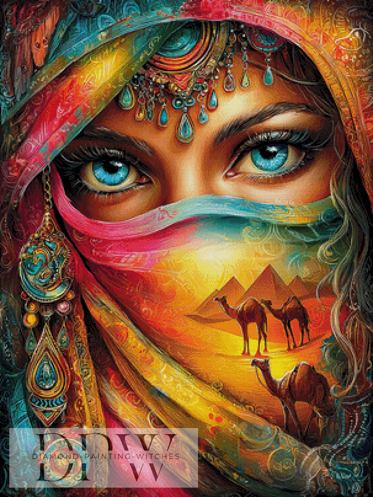 Hüterin der Wüstenträume by theA.art 75x100cm mit 330 Farben DPW-6078