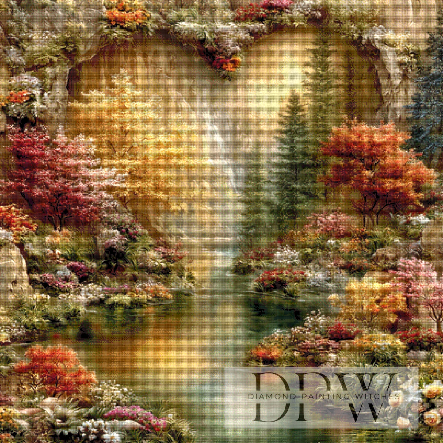 Im Herzen der Natur by CleoDora 100x100cm mit 240 Farben DPW-6091