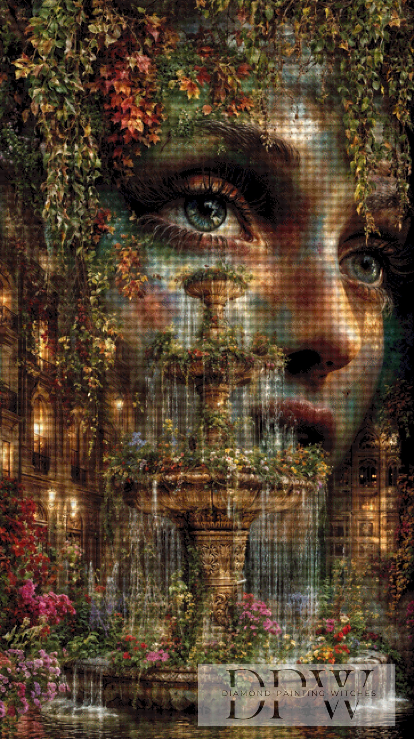 Fountain of Silence by Pixxel Pics 90x160cm mit 225 Farben DPW-6099