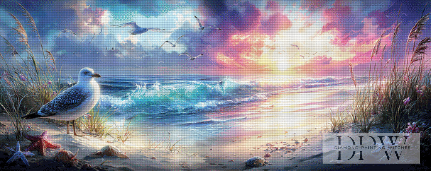 Möwenleben by ellufija 150x60cm mit 260 Farben DPW-6106