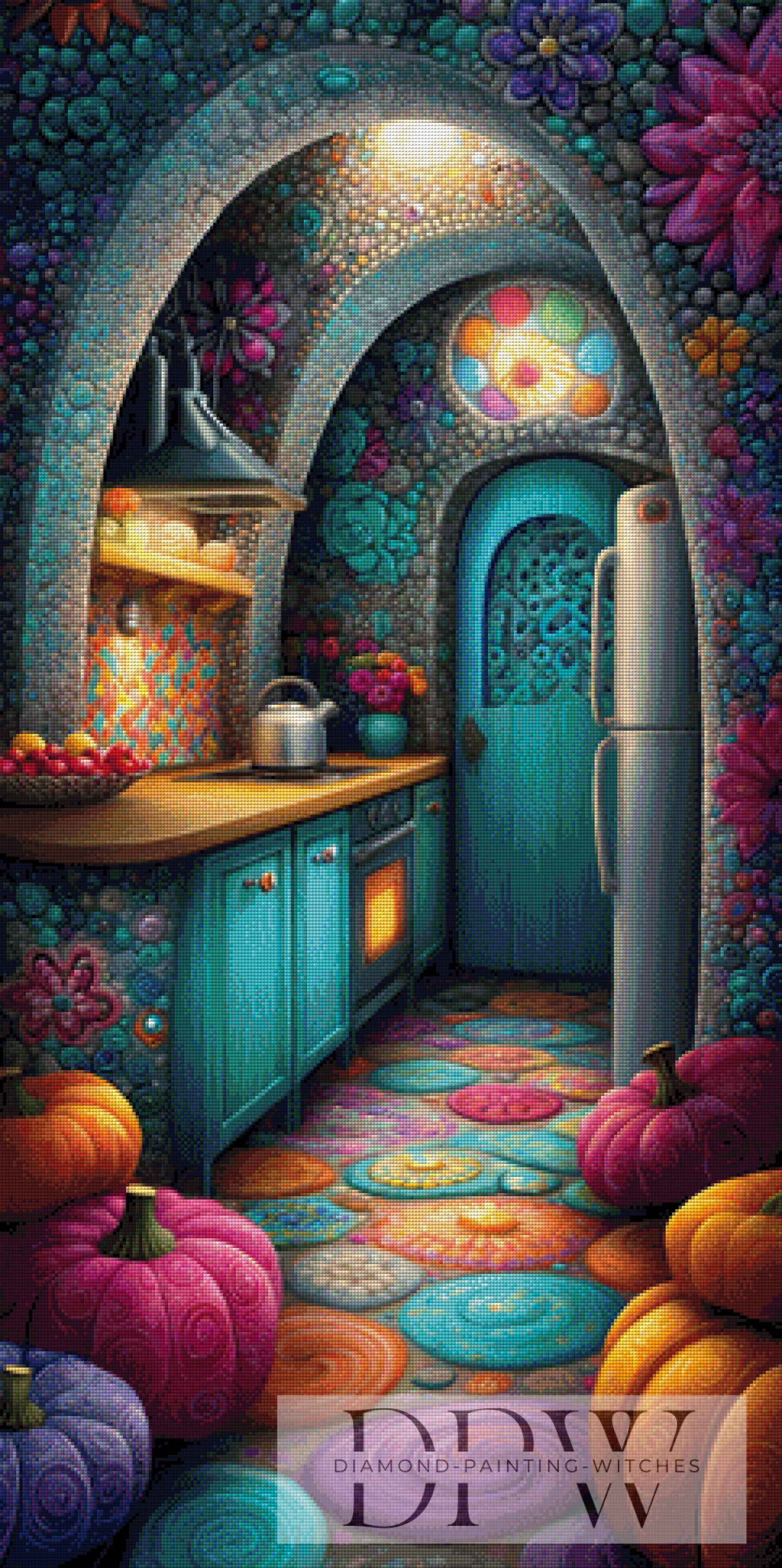 Im Herzen des farbigen Steins by Elly_A.I. 60x120cm mit 330 Farben DPW-6121