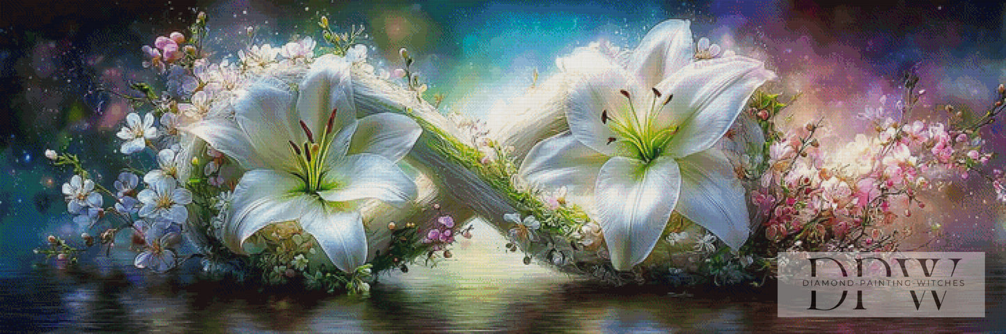 Ewige Lilien by ellufija 180x60cm mit 300 Farben DPW-6166