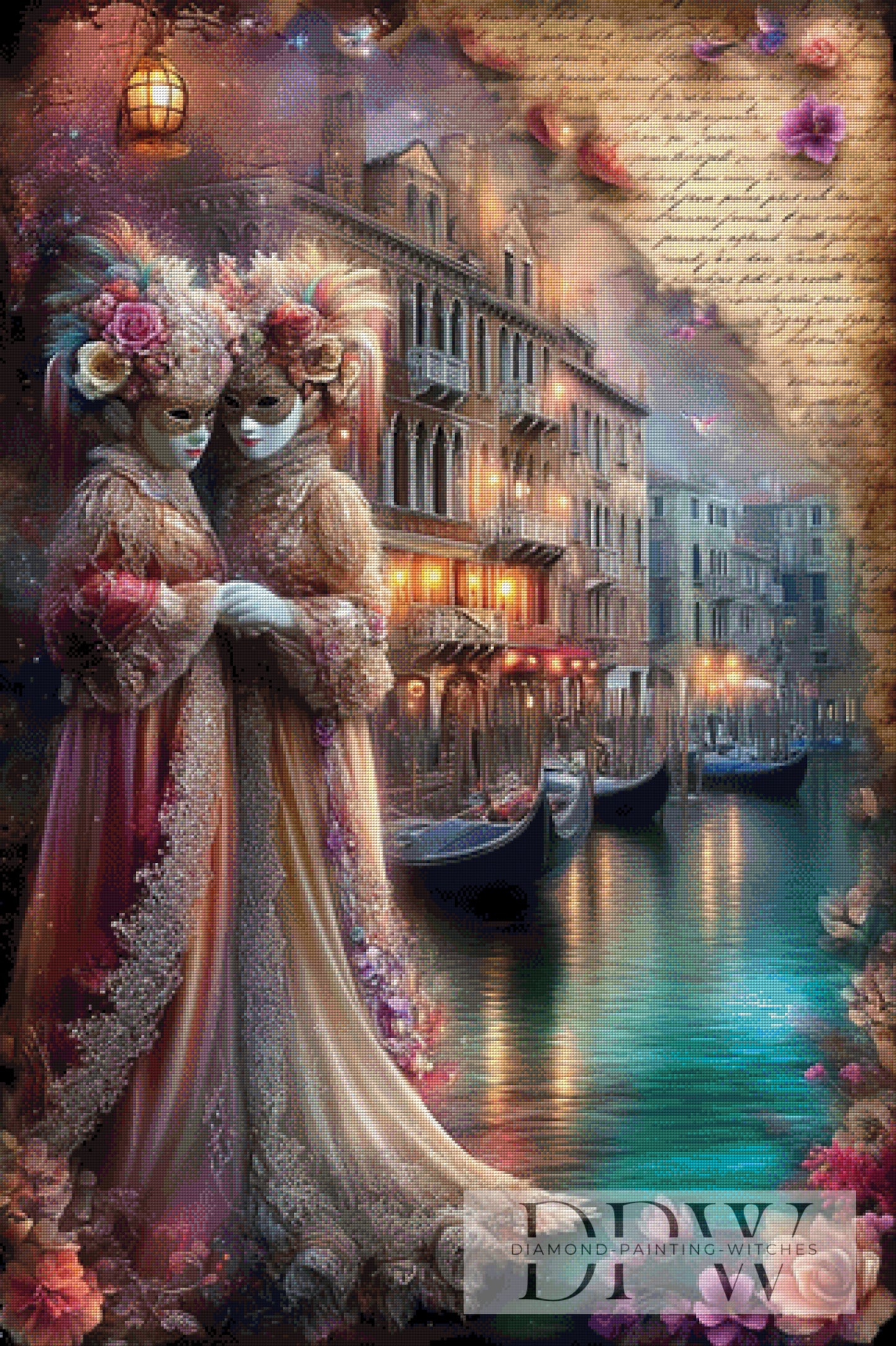 Vintage Venedig I by ellufija 80x120cm mit 270 Farben DPW-6174