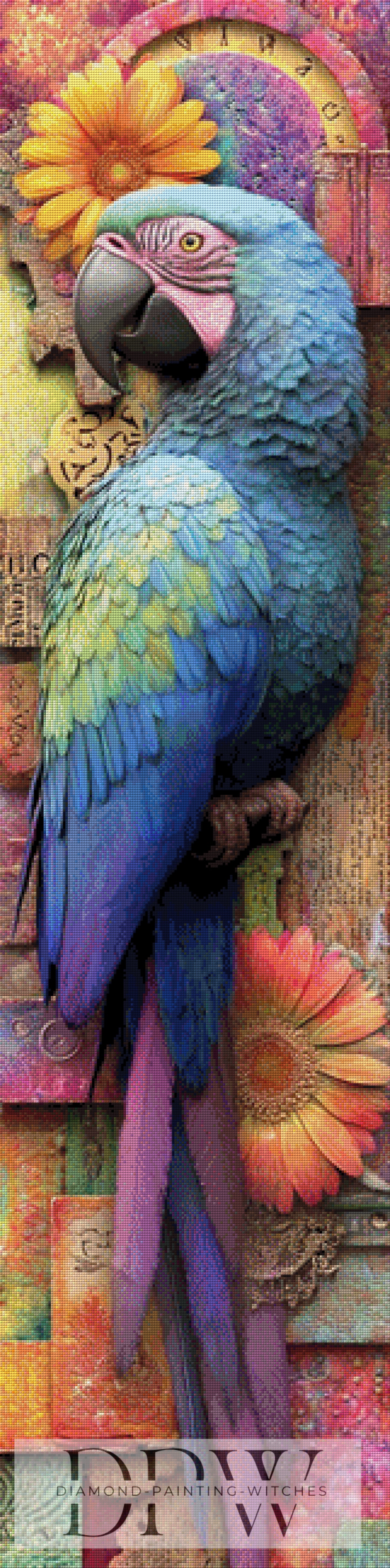 Tropenstimme by Elly_A.I. 40x160cm mit 340 Farben DPW-6193