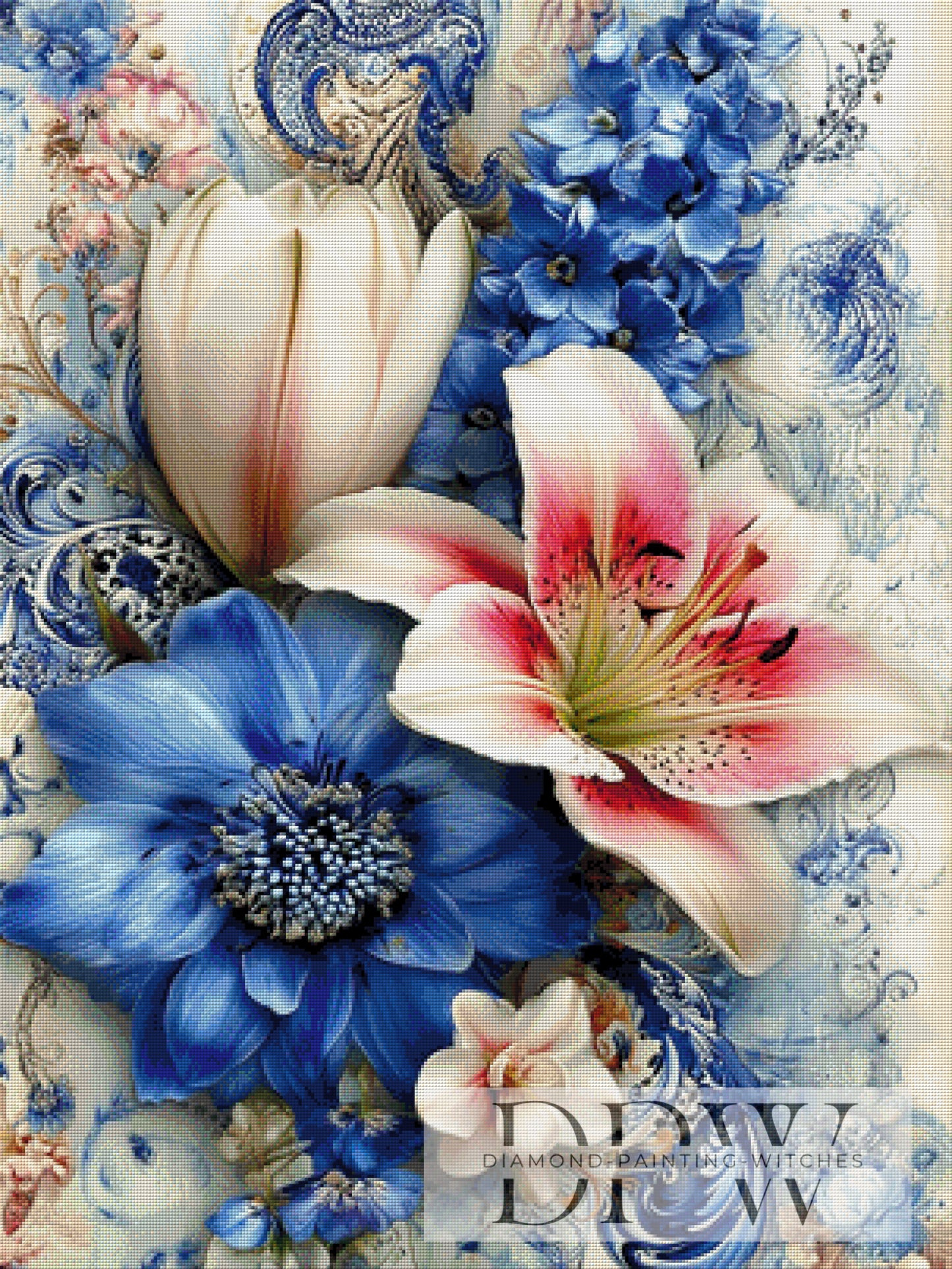 Royal Bloom II by CleoDora 75x100cm mit 270 Farben DPW-6199 (Kopie)