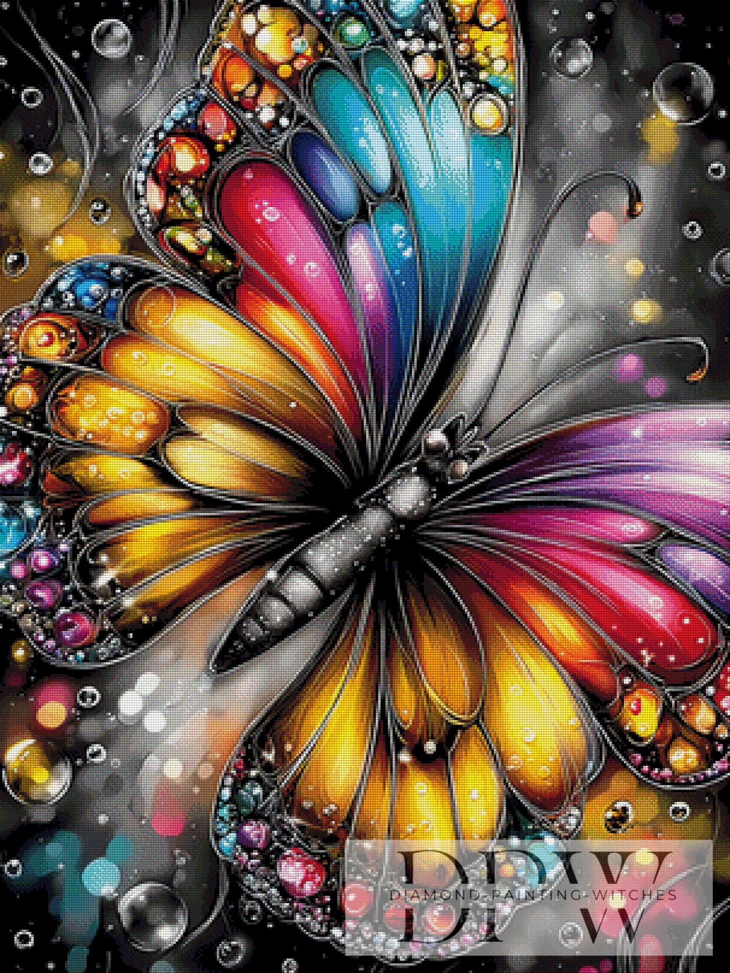 Bubble Butterfly by theA.art 75x100cm mit 350 Farben DPW-6224