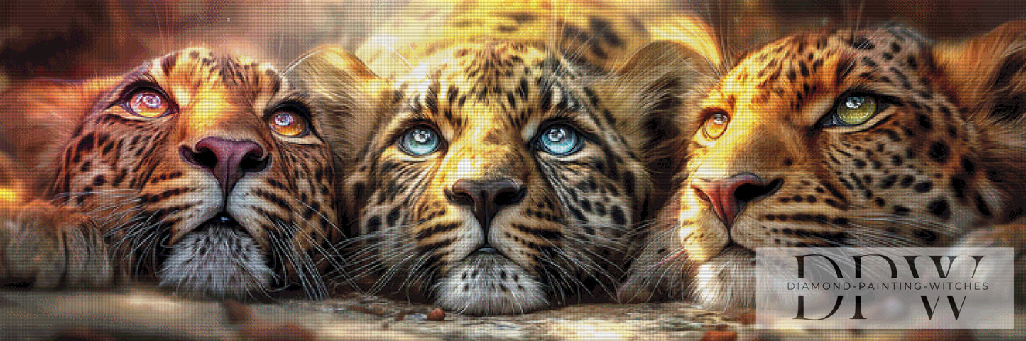 Drei kleine Wächter by ellufija 180x60cm mit 230 Farben DPW-6267