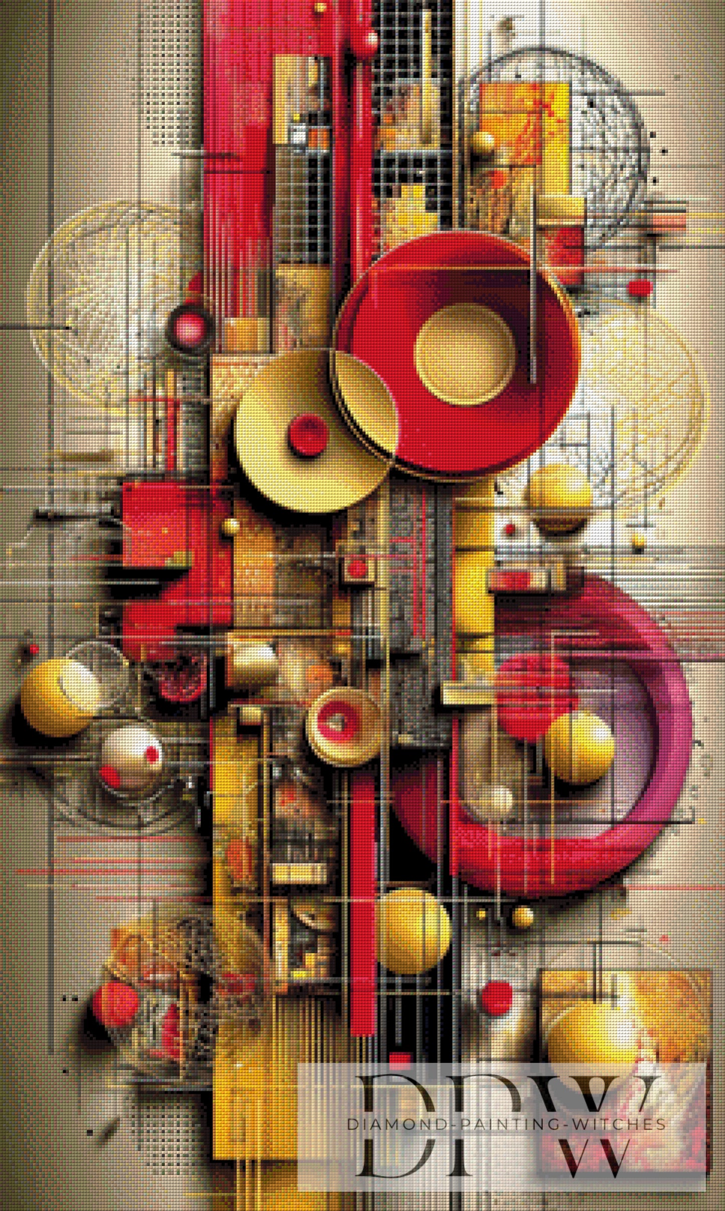 Gold Rot by CleoDora 60x100cm mit 240 Farben DPW-6268