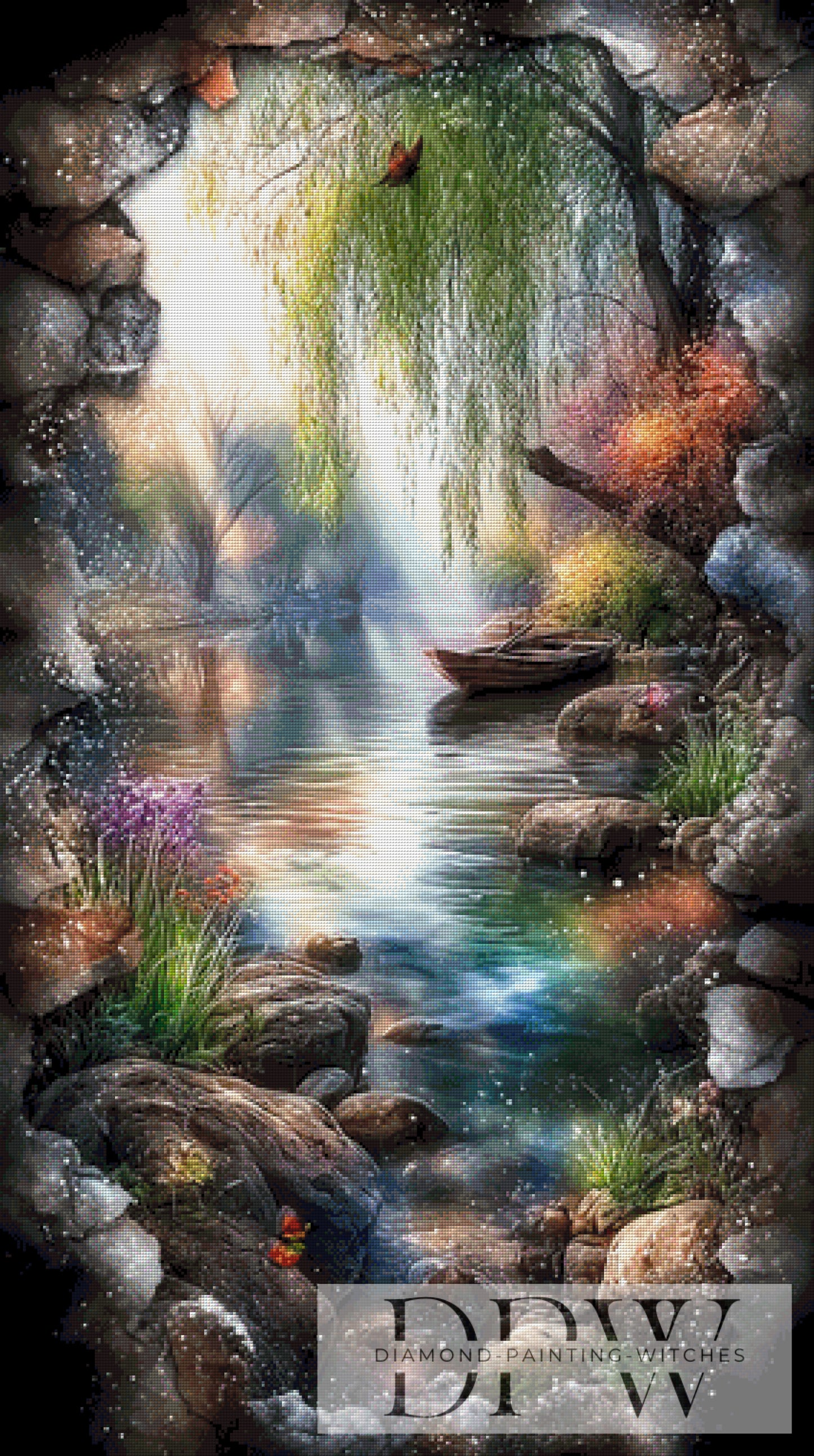 Stillwater by ellufija 70x125cm mit 260 Farben DPW-6274