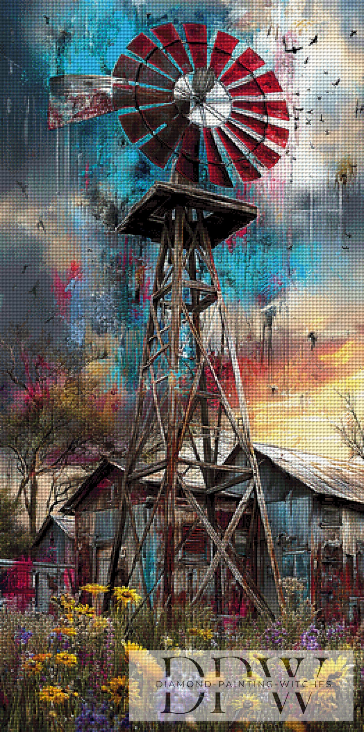 Amerikanische Windmühle by ellufija mit 340 Farben
