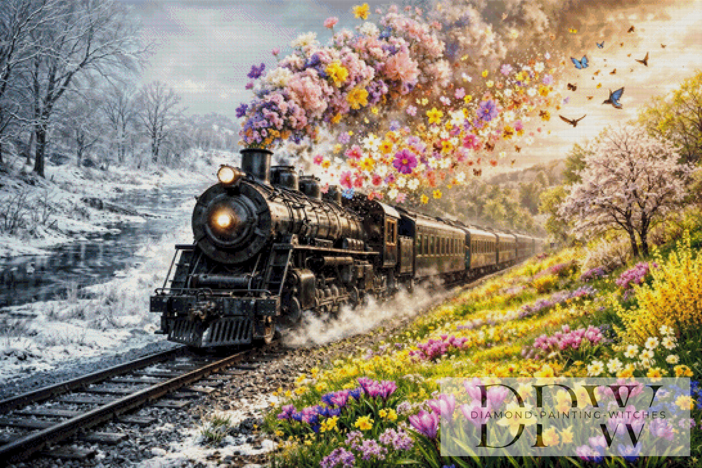 Change of the Seasons by Pixxel Pics 135x90cm mit 320 Farben DPW-6359