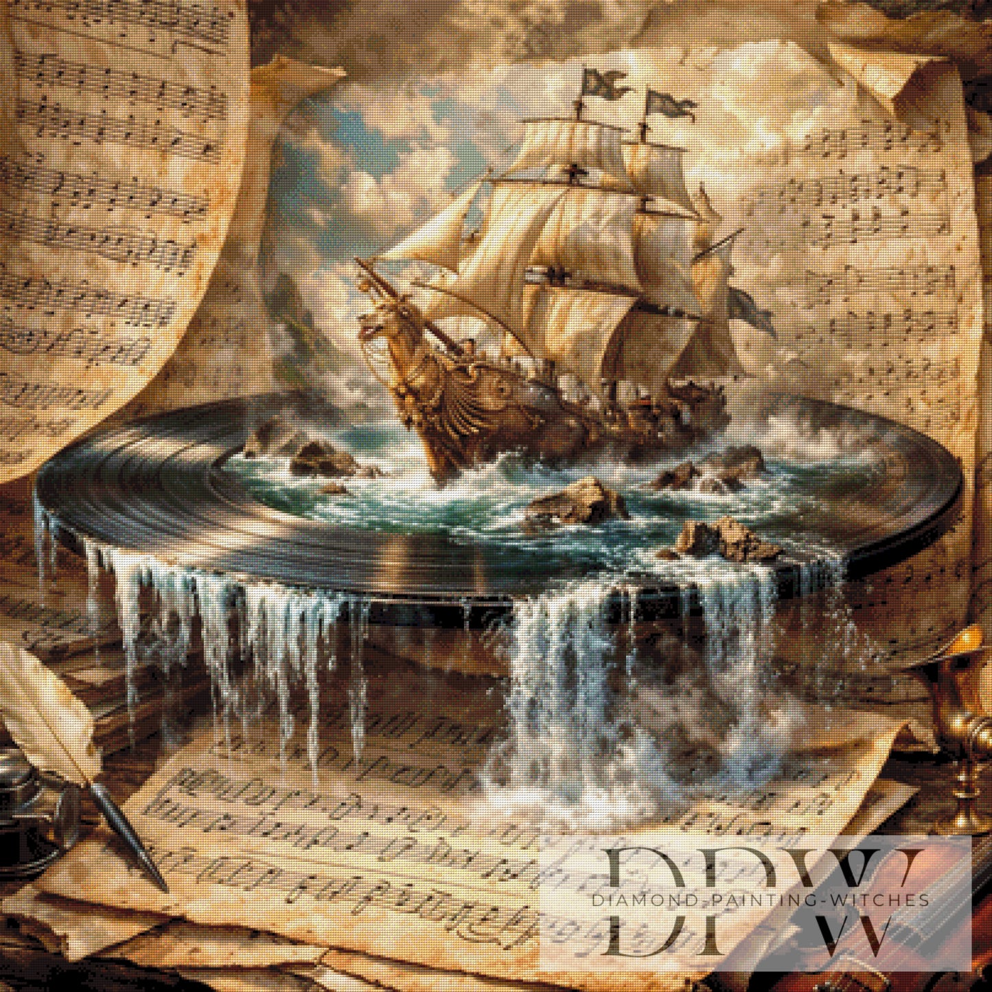 Sailer of Music by Pixxel Pics 100x100cm mit 175 Farben DPW-6361