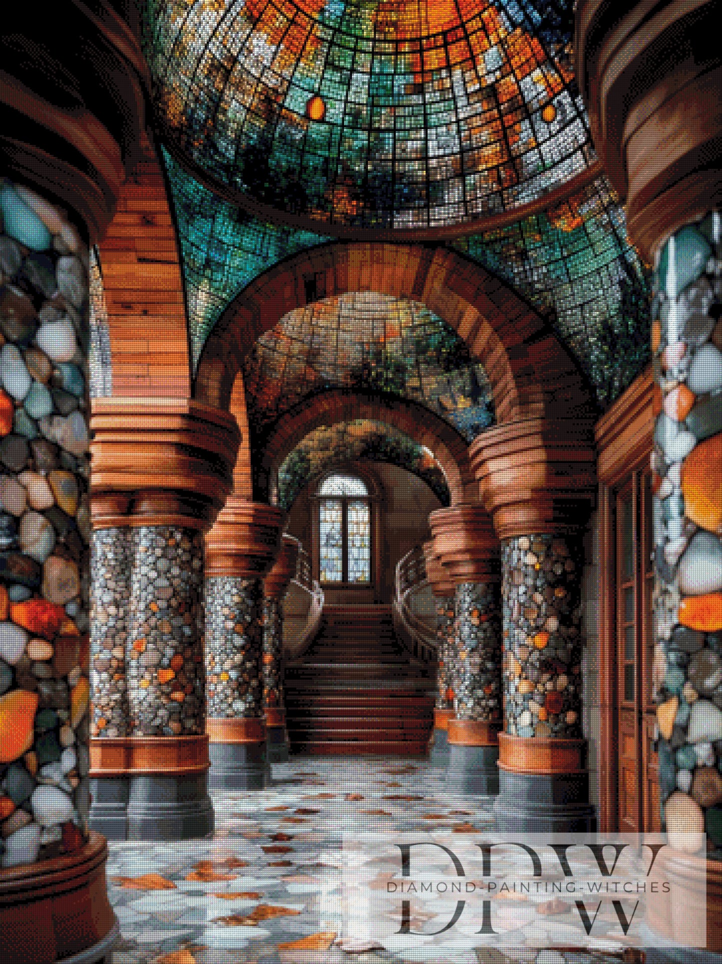 Mosaikhalle by QN 90x120cm mit 270 Farben DPW-6428