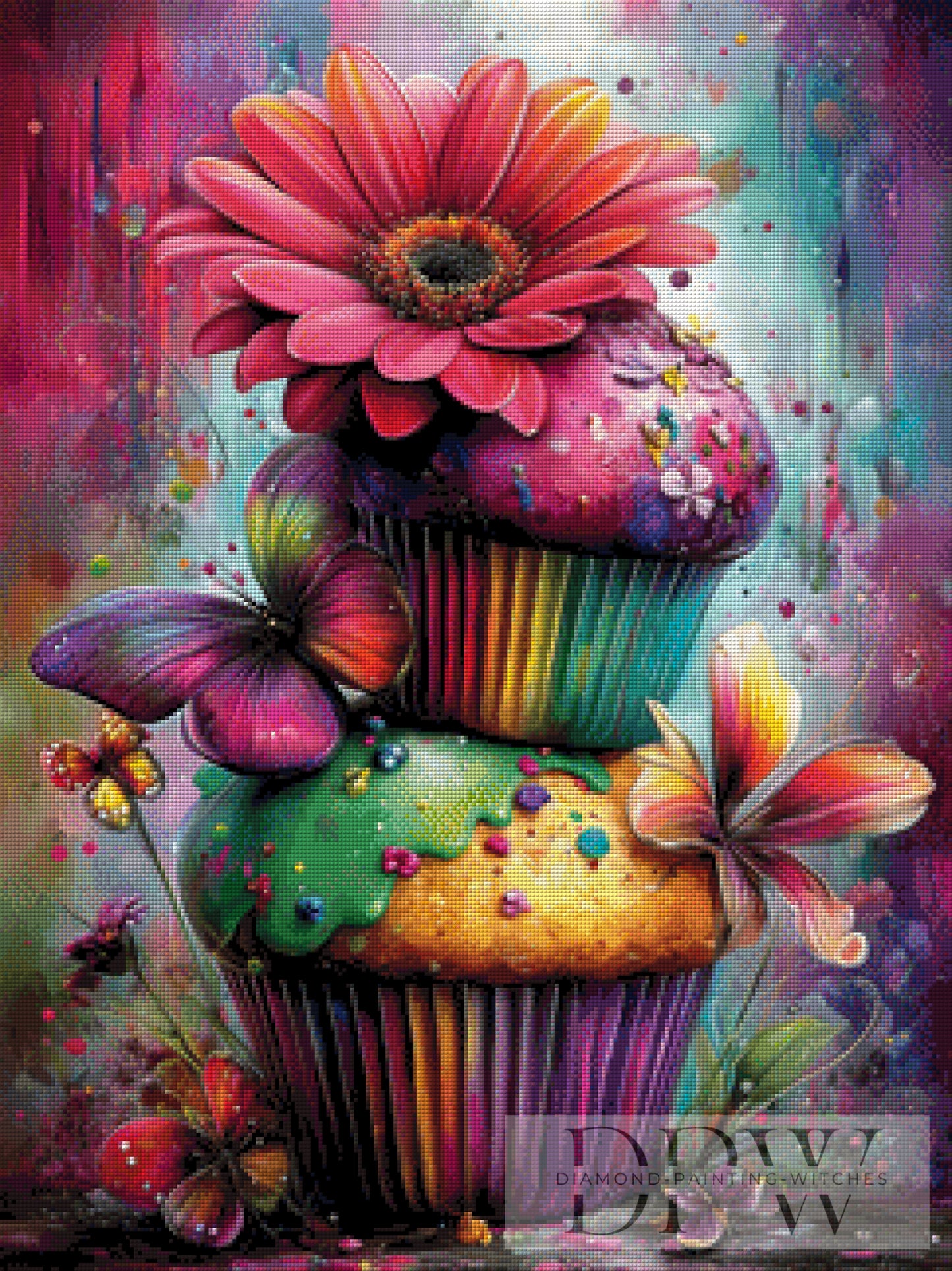 Bunter Muffin by CleoDora 60x80cm mit 300 Farben DPW-6444