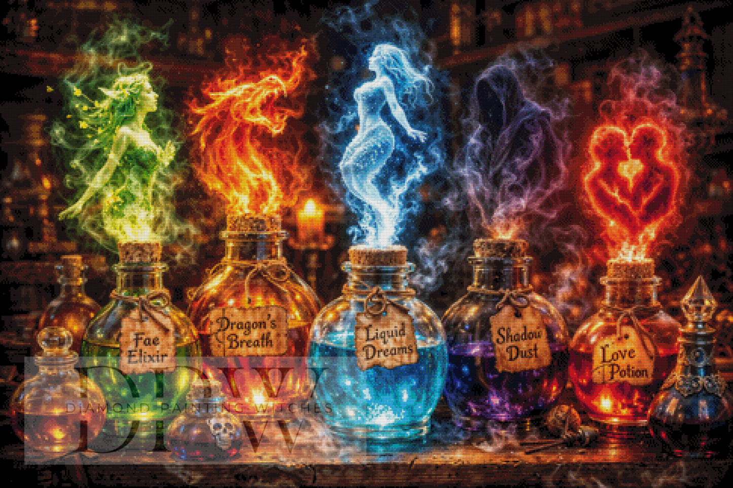 Magic Potions by Pixxel Pics 120x80cm mit 330 Farben DPW-6466