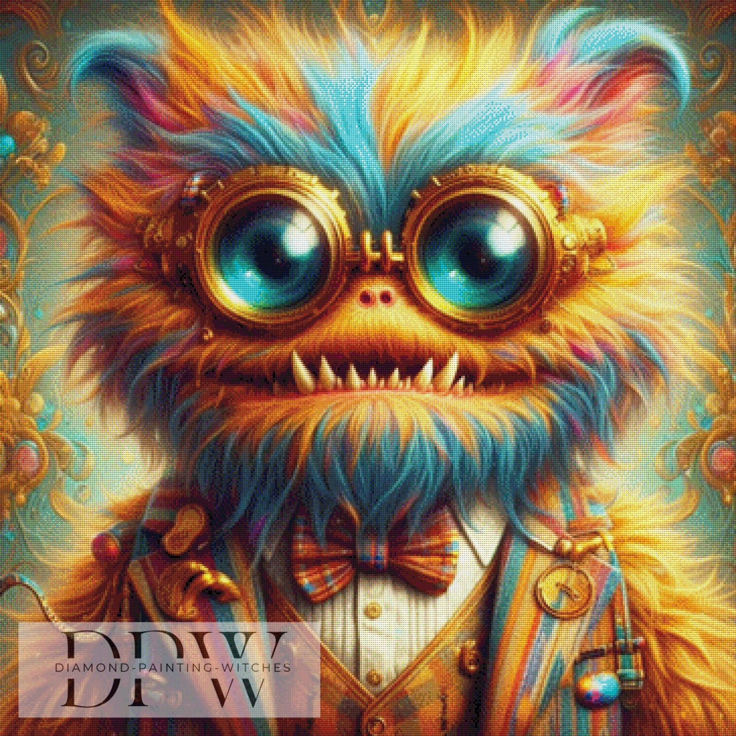 Professor Schlubbel by Sunshine ,90x90cm mit 290 Farben DPW-646