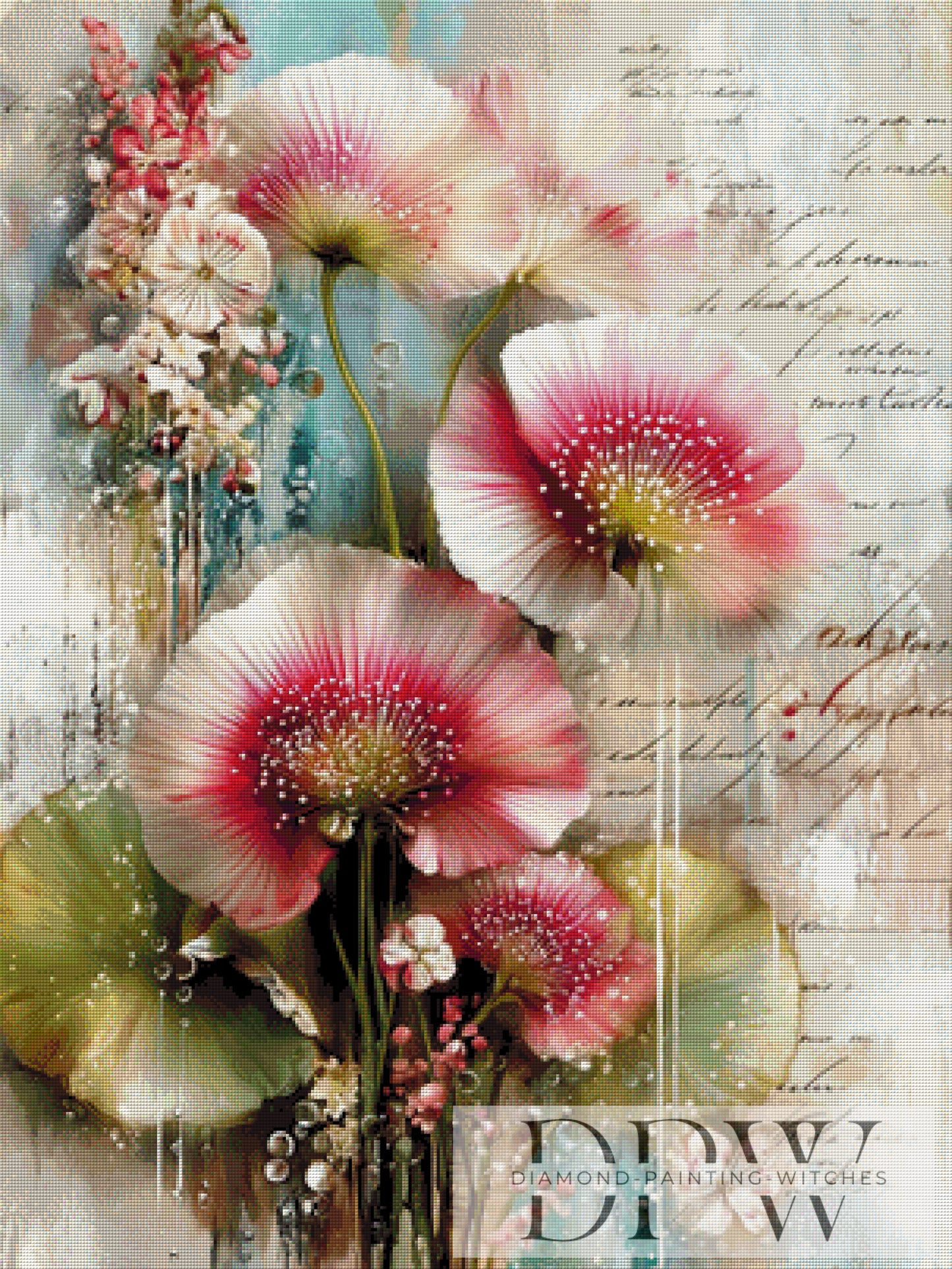 Pastellblüten by CleoDora 75x100cm mit 250 Farben DPW-6475