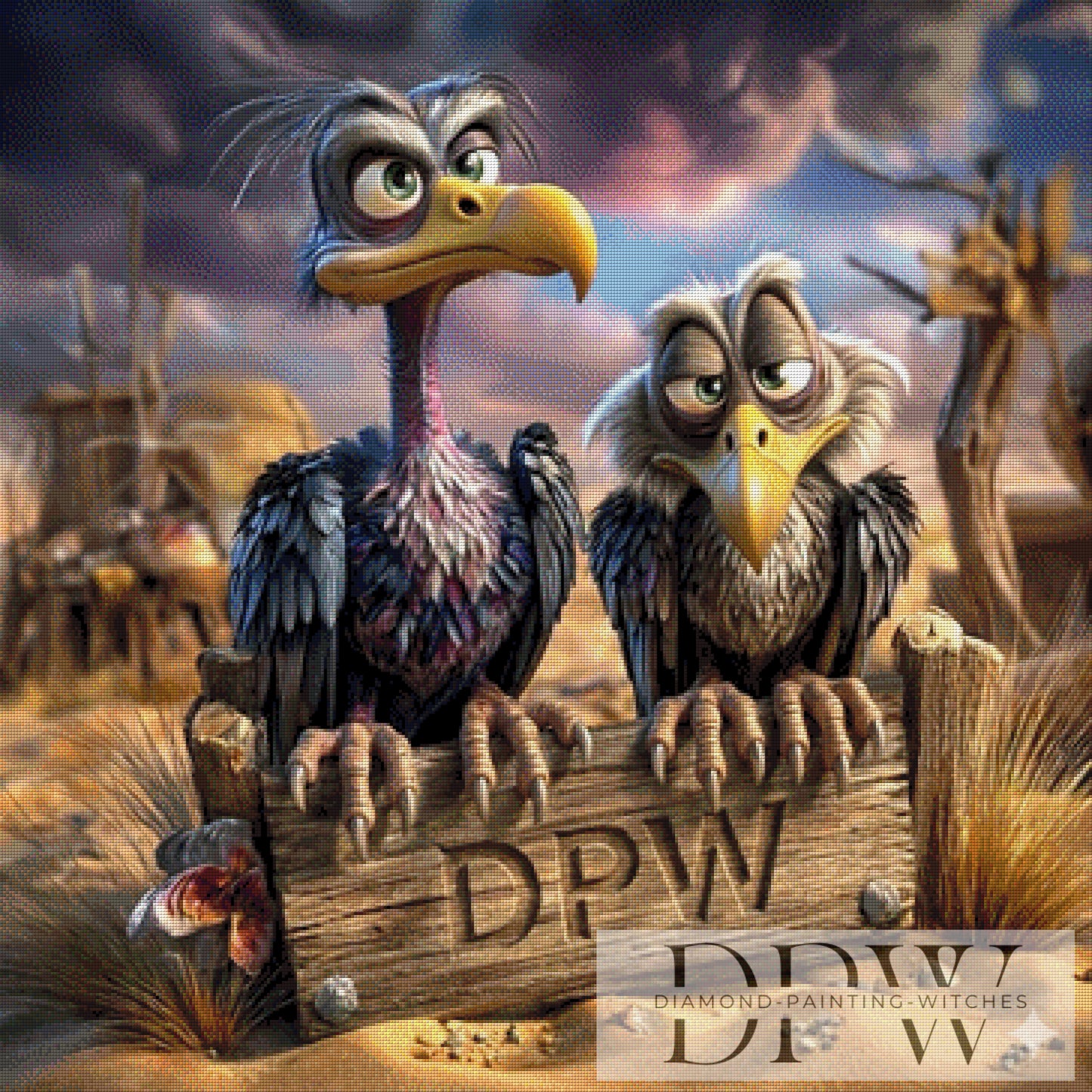 Die Witches Geier II by Casalla Vendetta 90x90cm mit 230 Farben DPW-6480