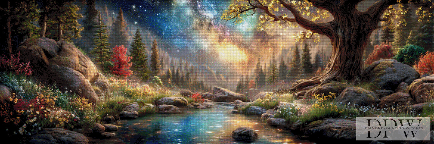 Sternenwald by ellufija 180x60cm mit 310 Farben DPW-6493