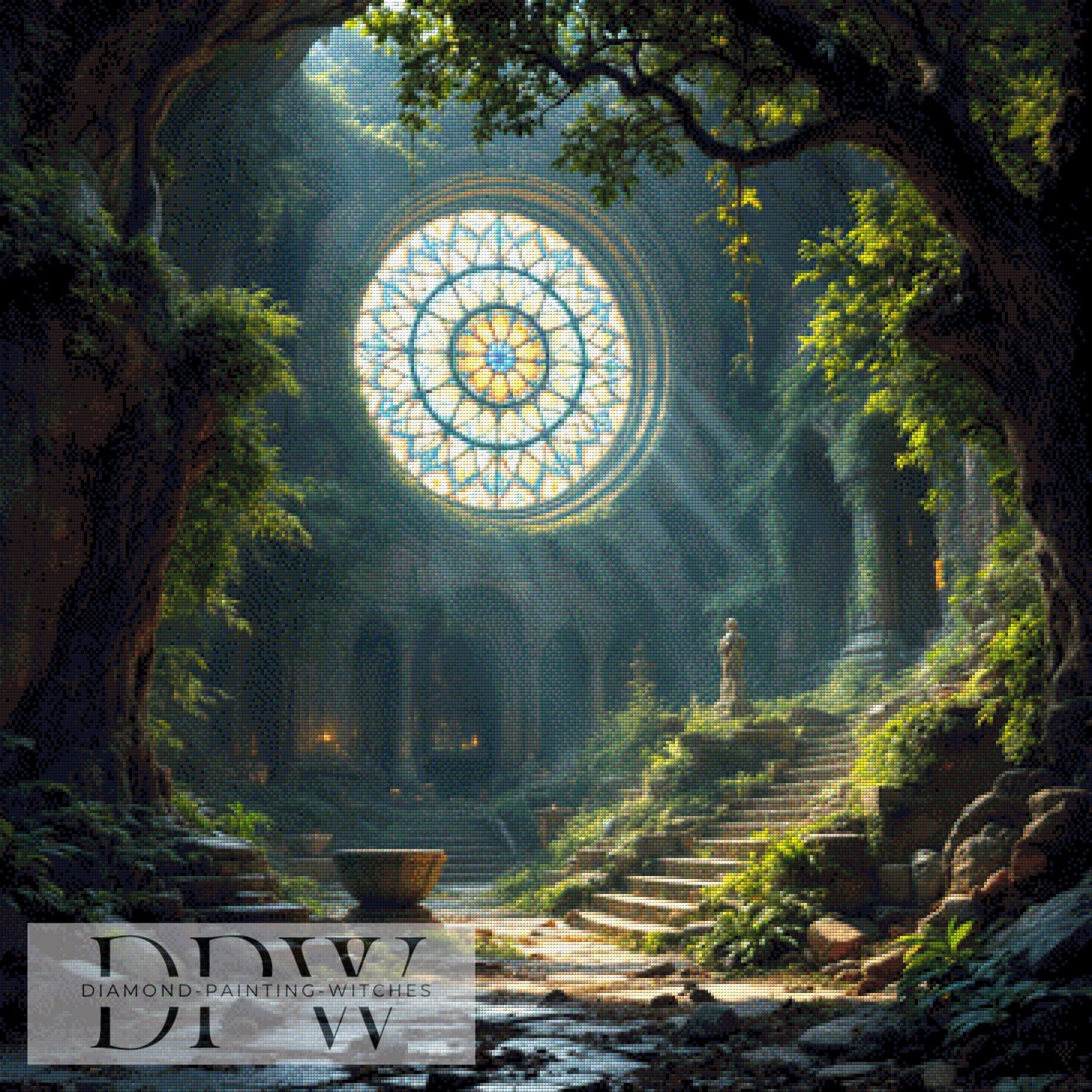 Lost Hall by QN, 90x90cm mit 225 Farben DPW-655