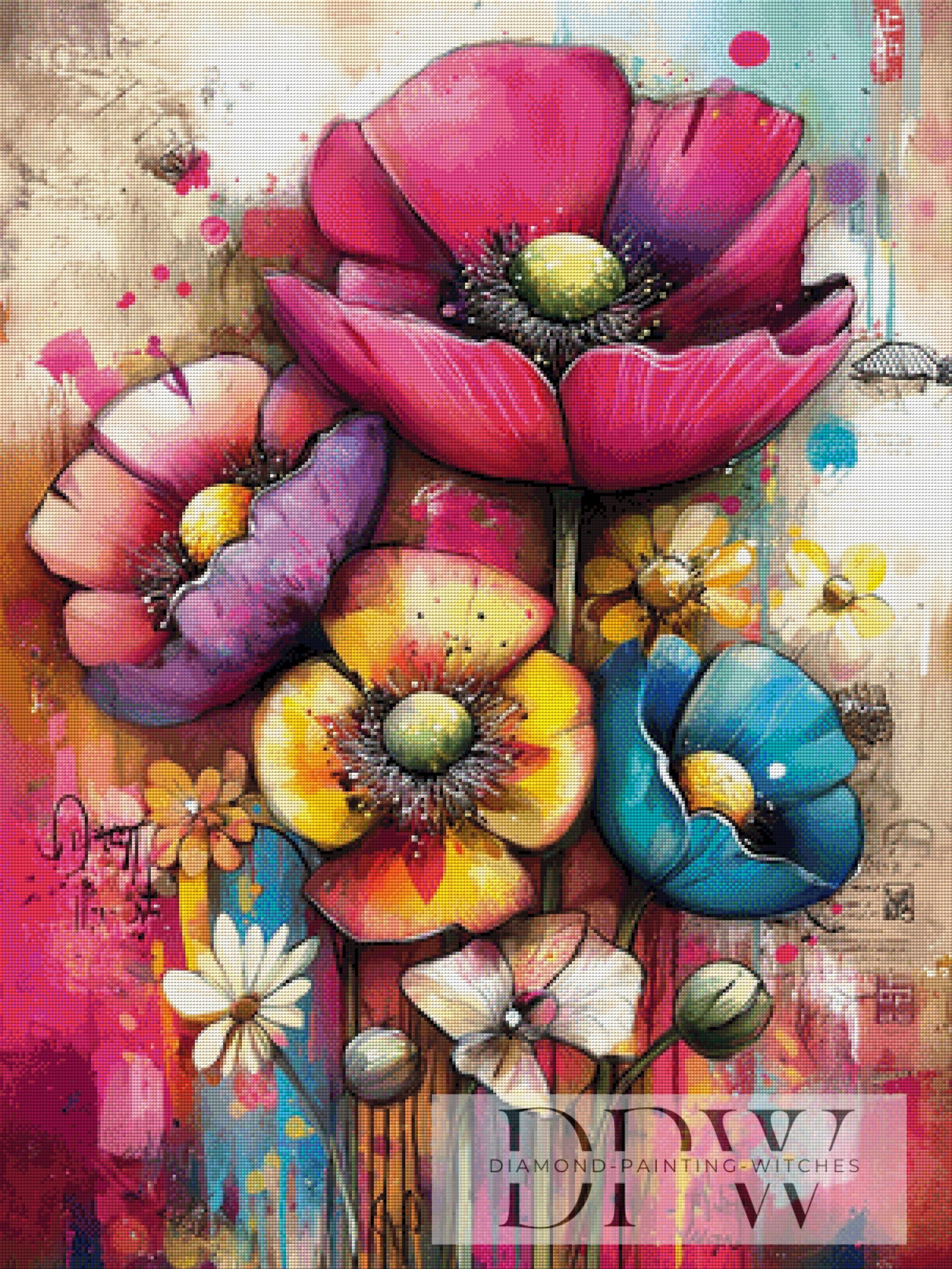 Blütenrausch by CleoDora 75x100cm mit 380 Farben DPW-6578