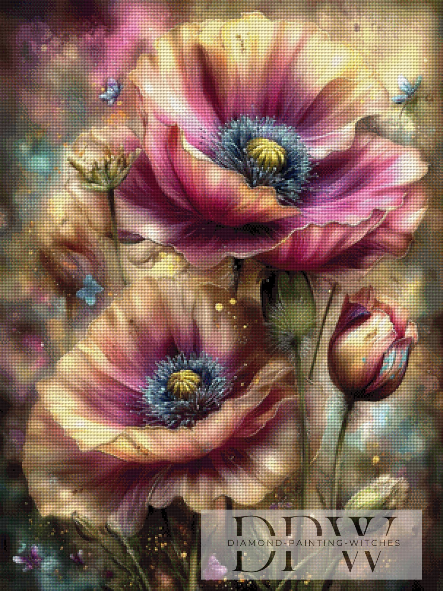 Schimmermohn by CleoDora 75x100cm mit 270 Farben DPW-6579