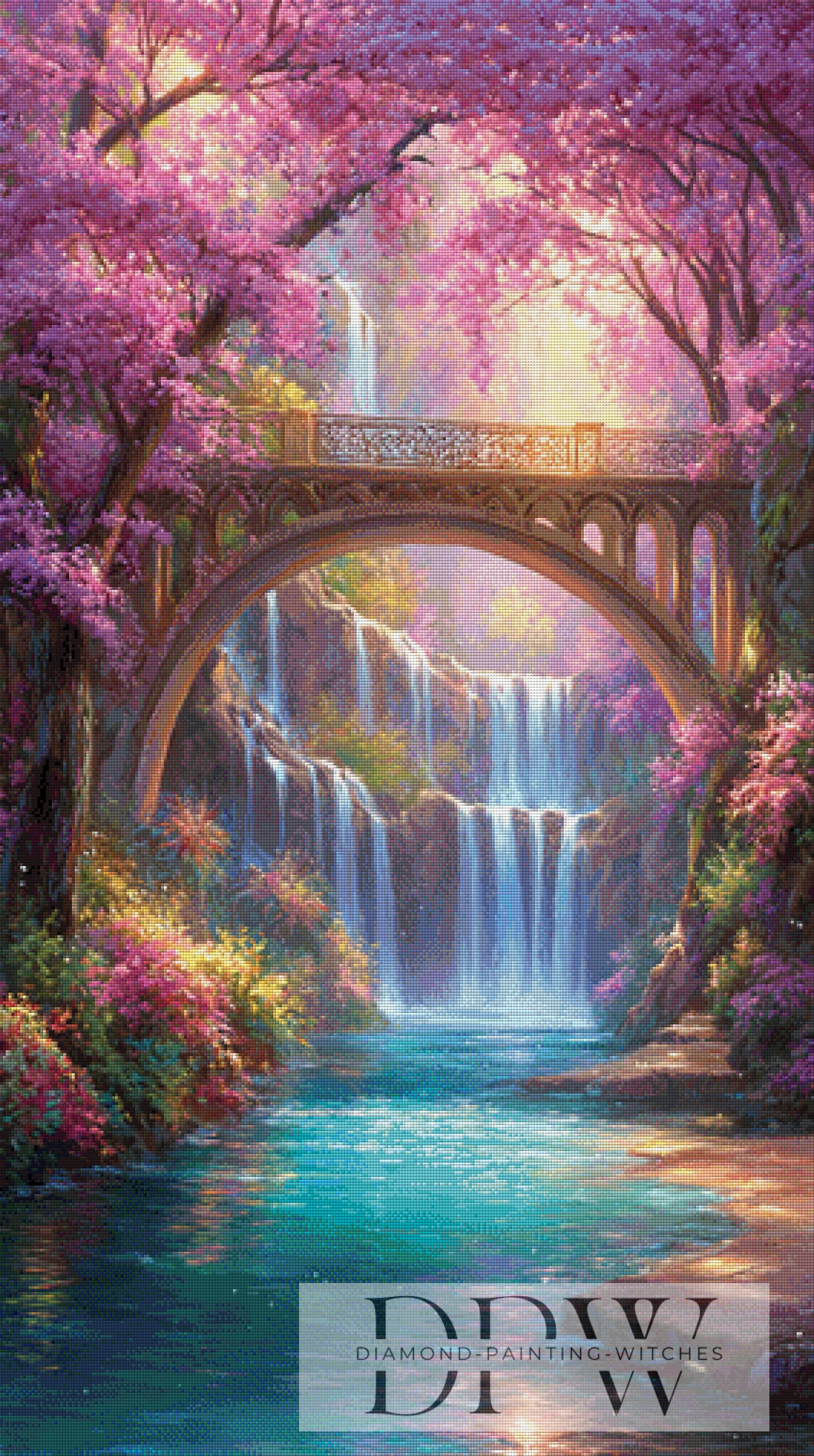 Wo Licht und Wasser träumen by Elly_A.I 70x125cm mit 320 Farben DPW-6580