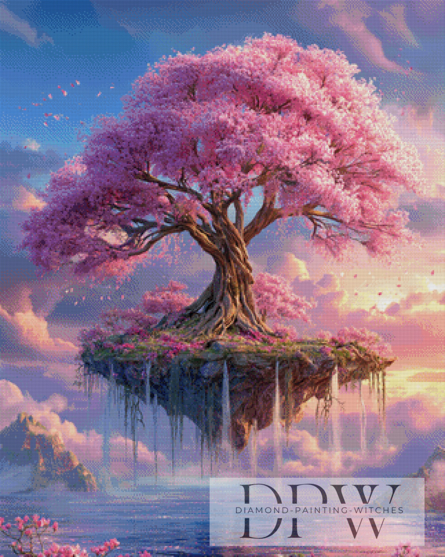 Die schwebende Insel by Elly_A.I 80x100cm mit 230 Farben DPW-6585