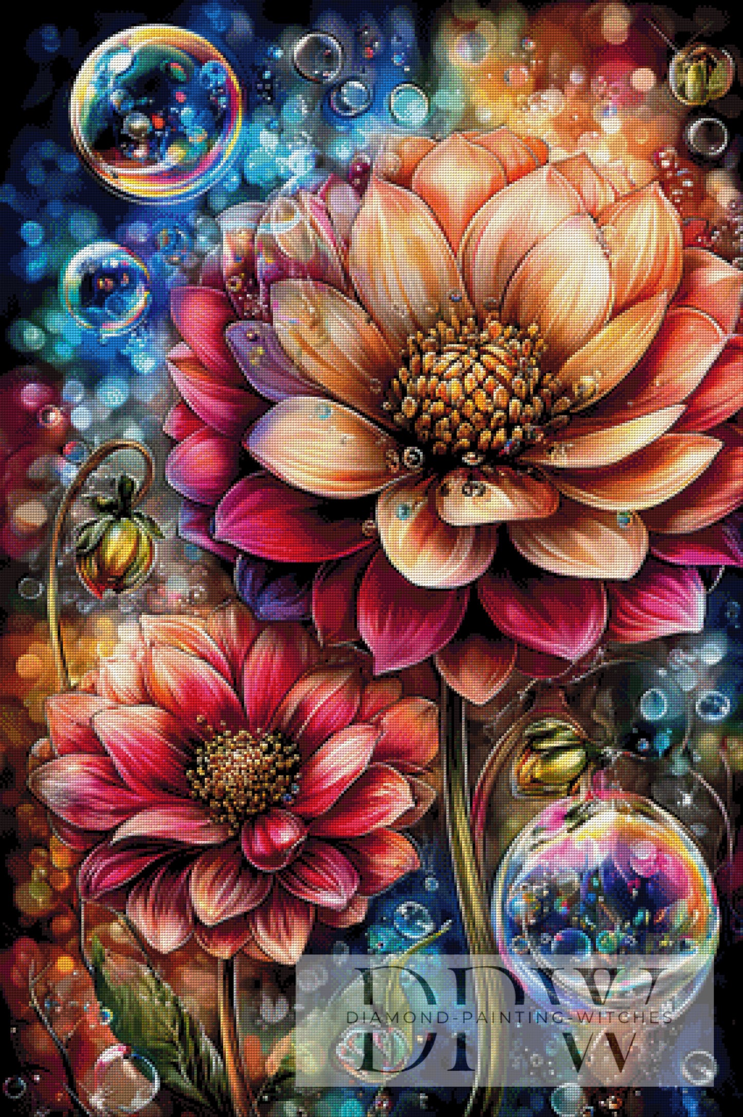 Power Blumen by theA.art 70x105cm mit 420 Farben DPW-6644