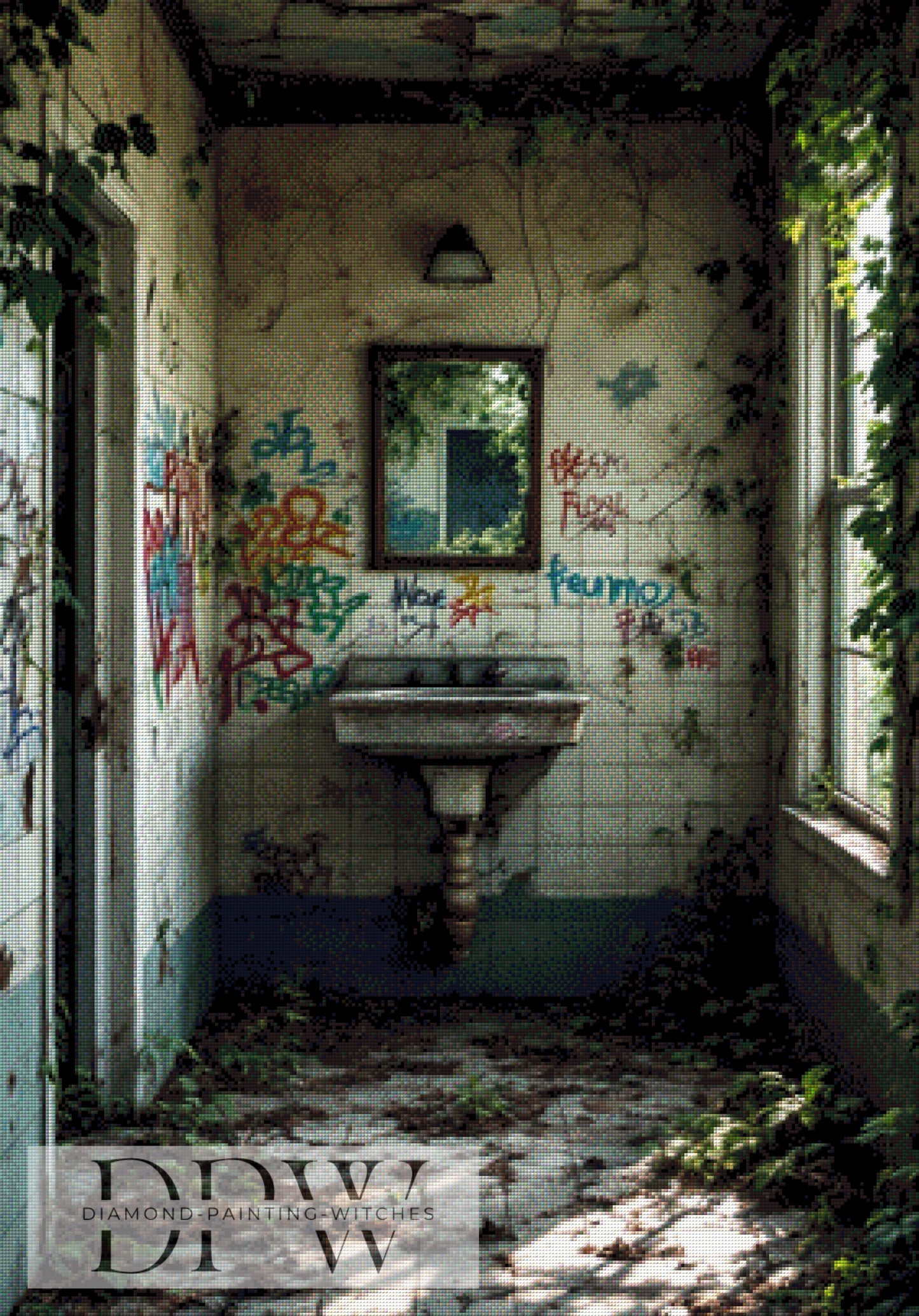 Lost Bathroom by QN ,70x100cm mit 170 Farben DPW-664