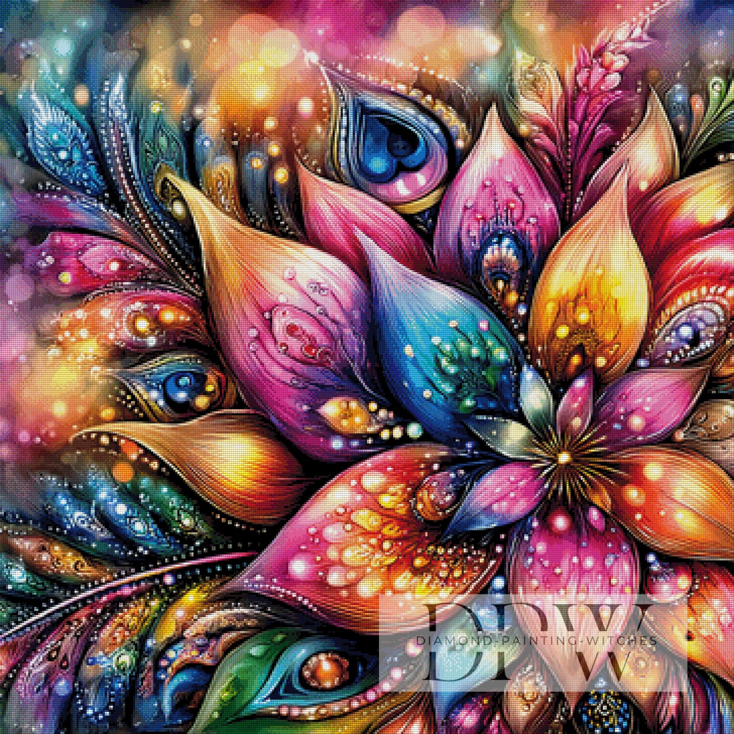 Prismablüte by theA.art 90x90cm mit 447 Farben DPW-6684