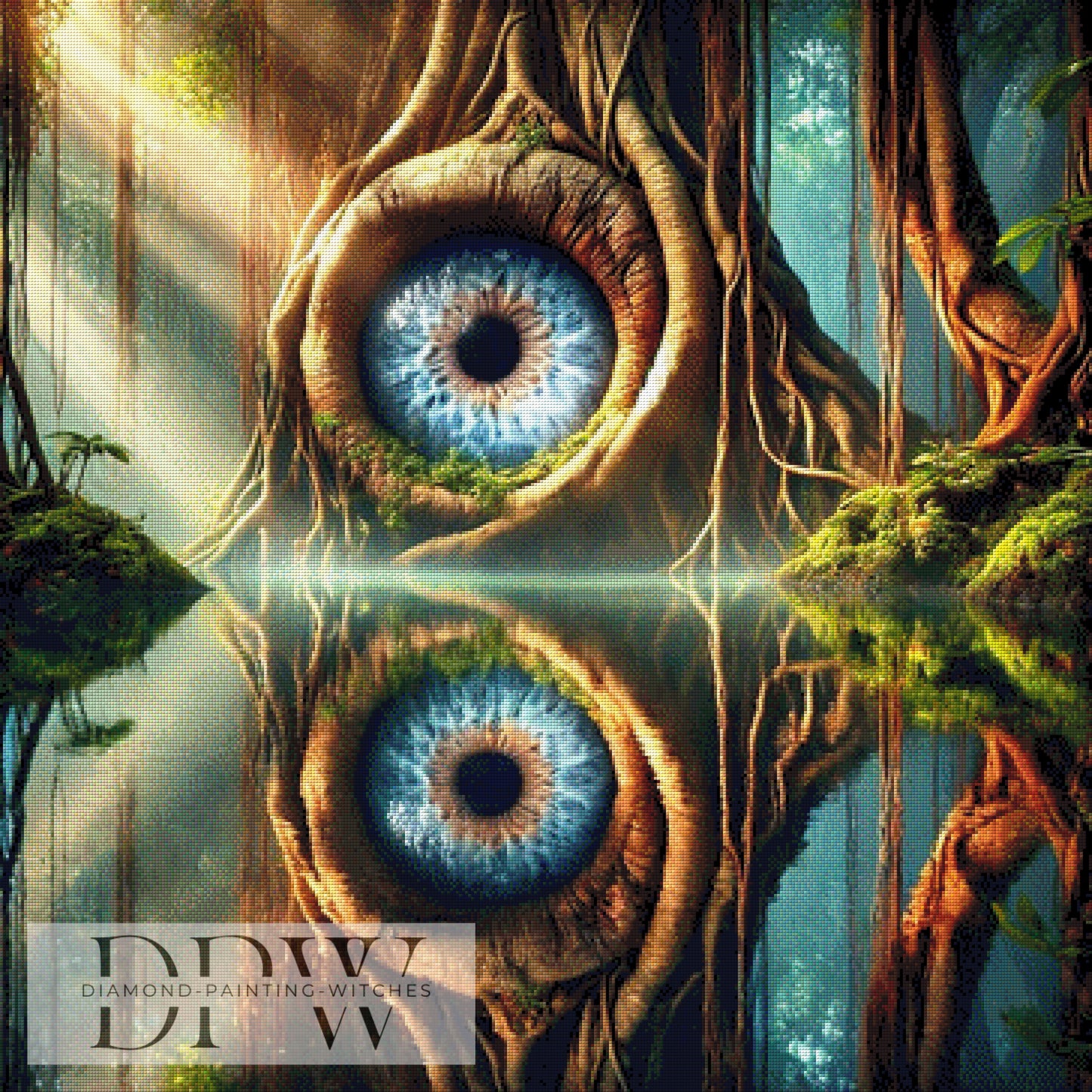 Waldauge by QN ,90x90cm mit 260 Farben DPW-668