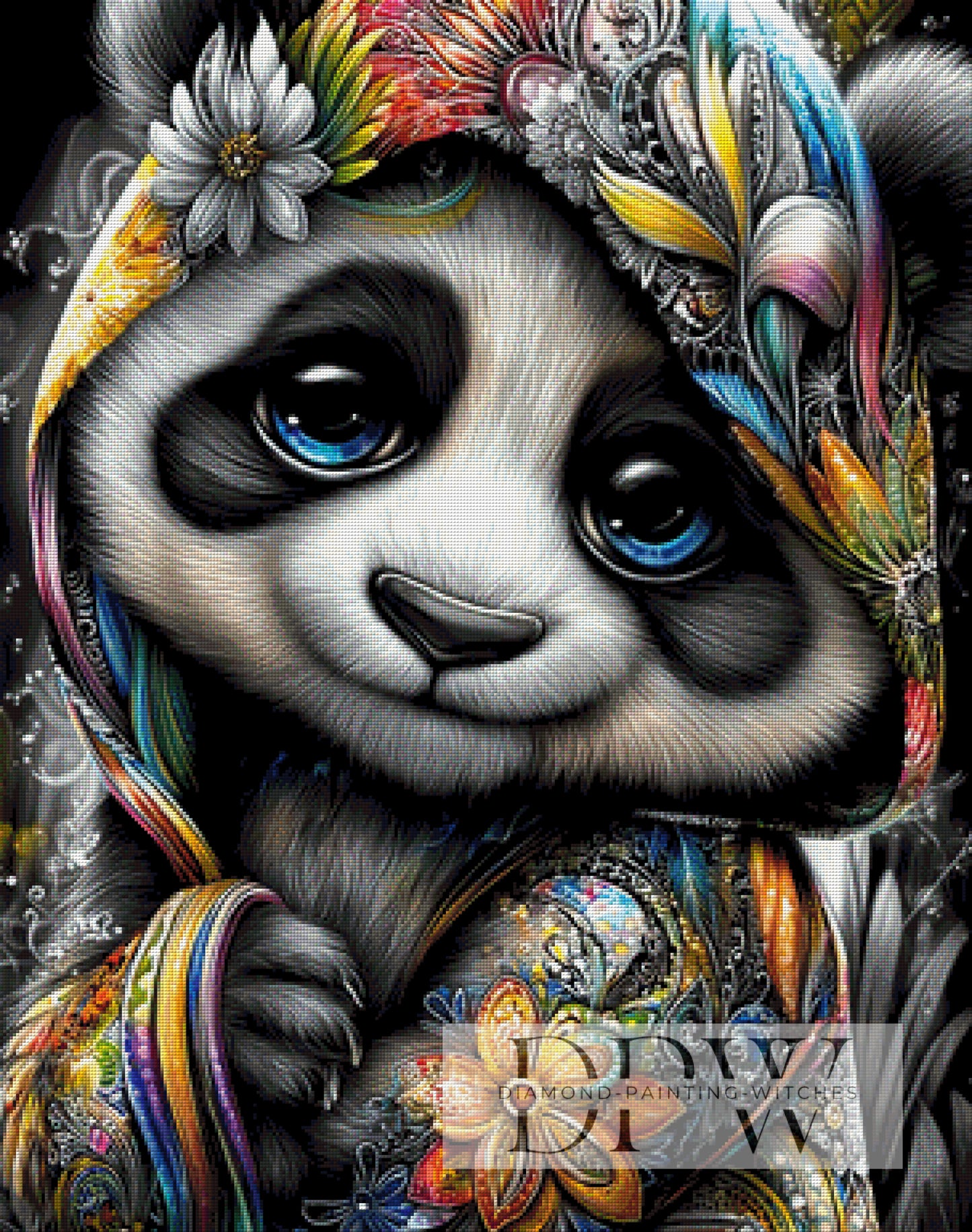 Blue eye Panda by theA.art mit 320 Farben