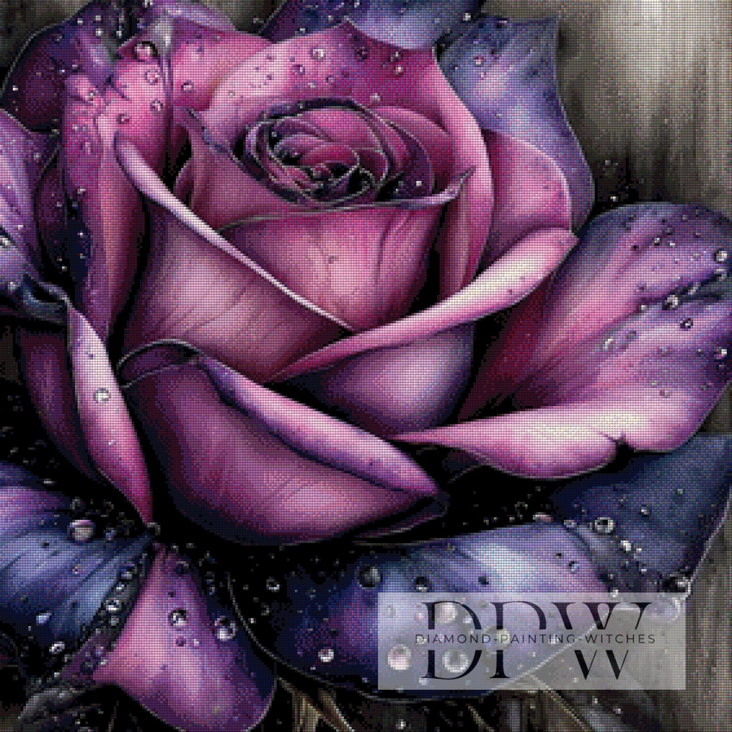 Purple Rose by theA.art 70x70cm mit 120 Farben DPW-6703