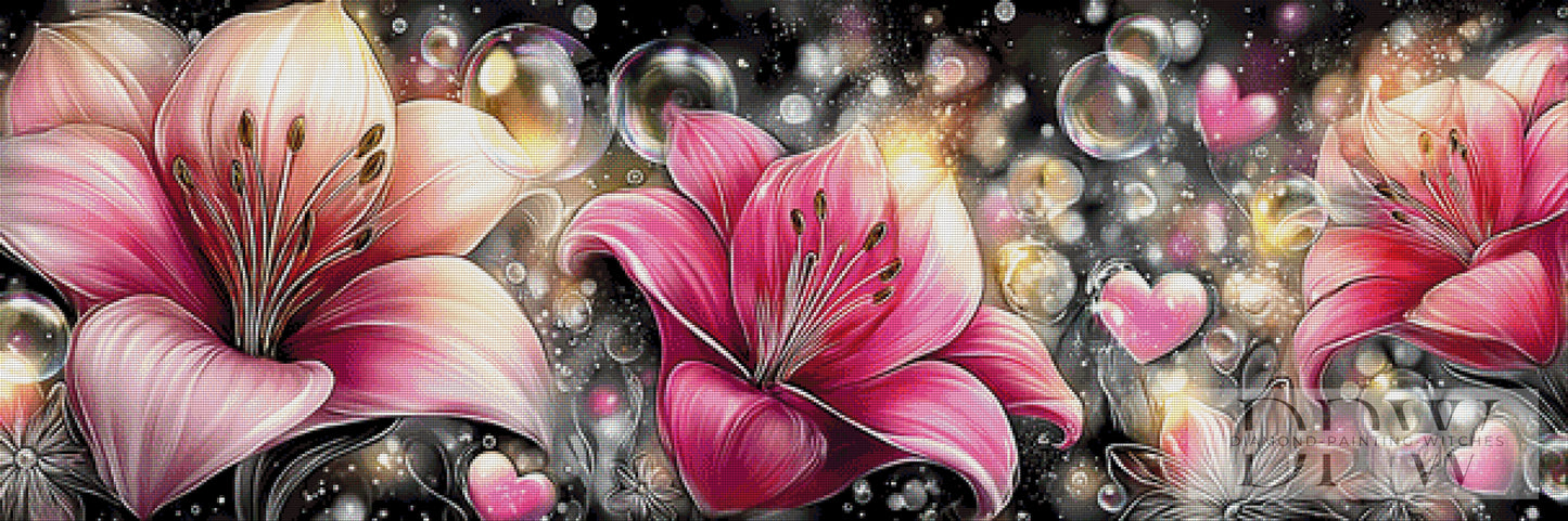 Flüstern der Lilien by theA.art 150x50cm mit 270 Farben DPW-6713