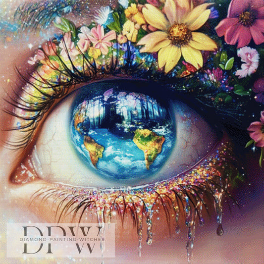 Worldeye by Luna ,100x100cm mit 350 Farben DPW-687