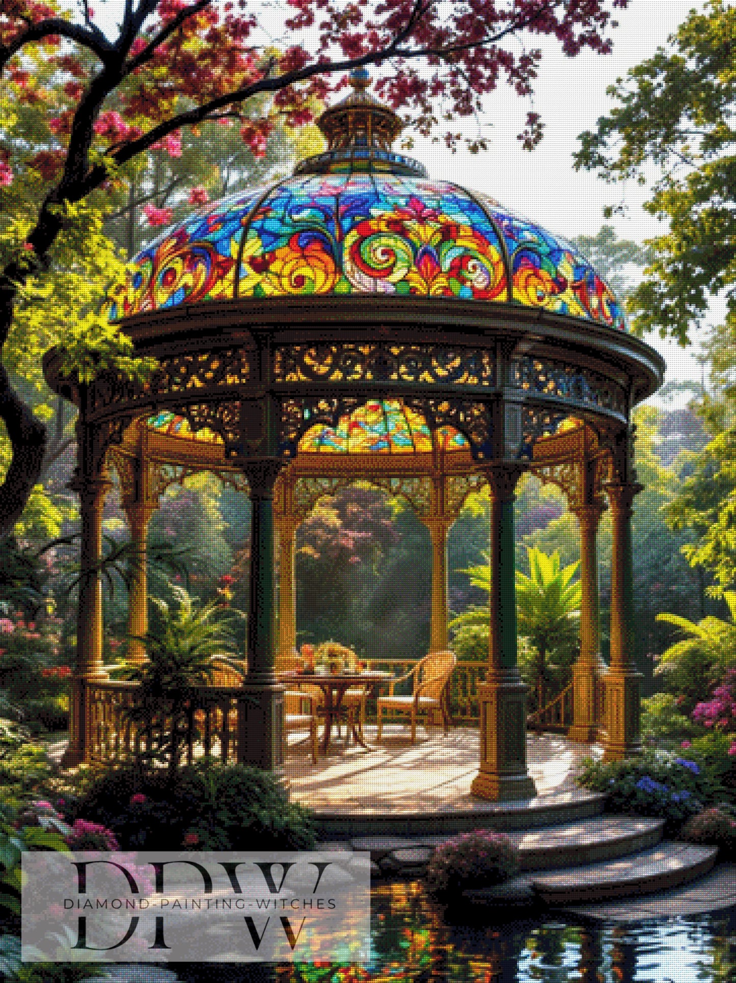Gartenpavillon by QN, 90x120cm mit 375 Farben DPW-690