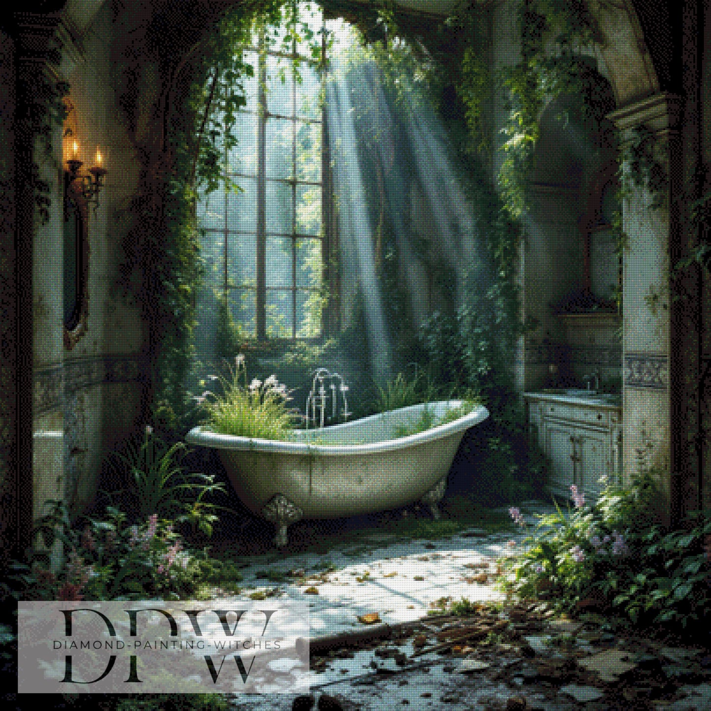 Lost Bathtub by QN, 100x100cm mit 175 Farben DPW-693