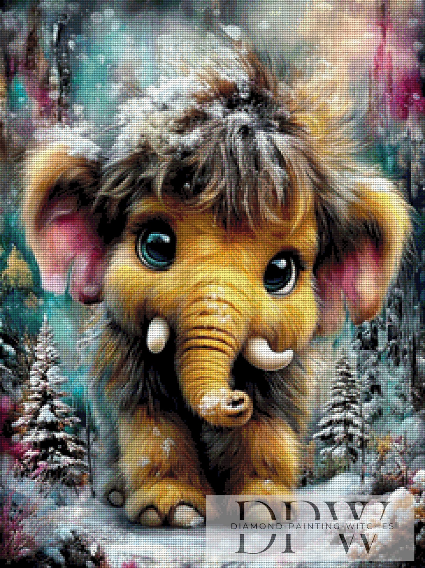 Martin Mammut by CleoDora 60x80cm mit 260 Farben DPW-749