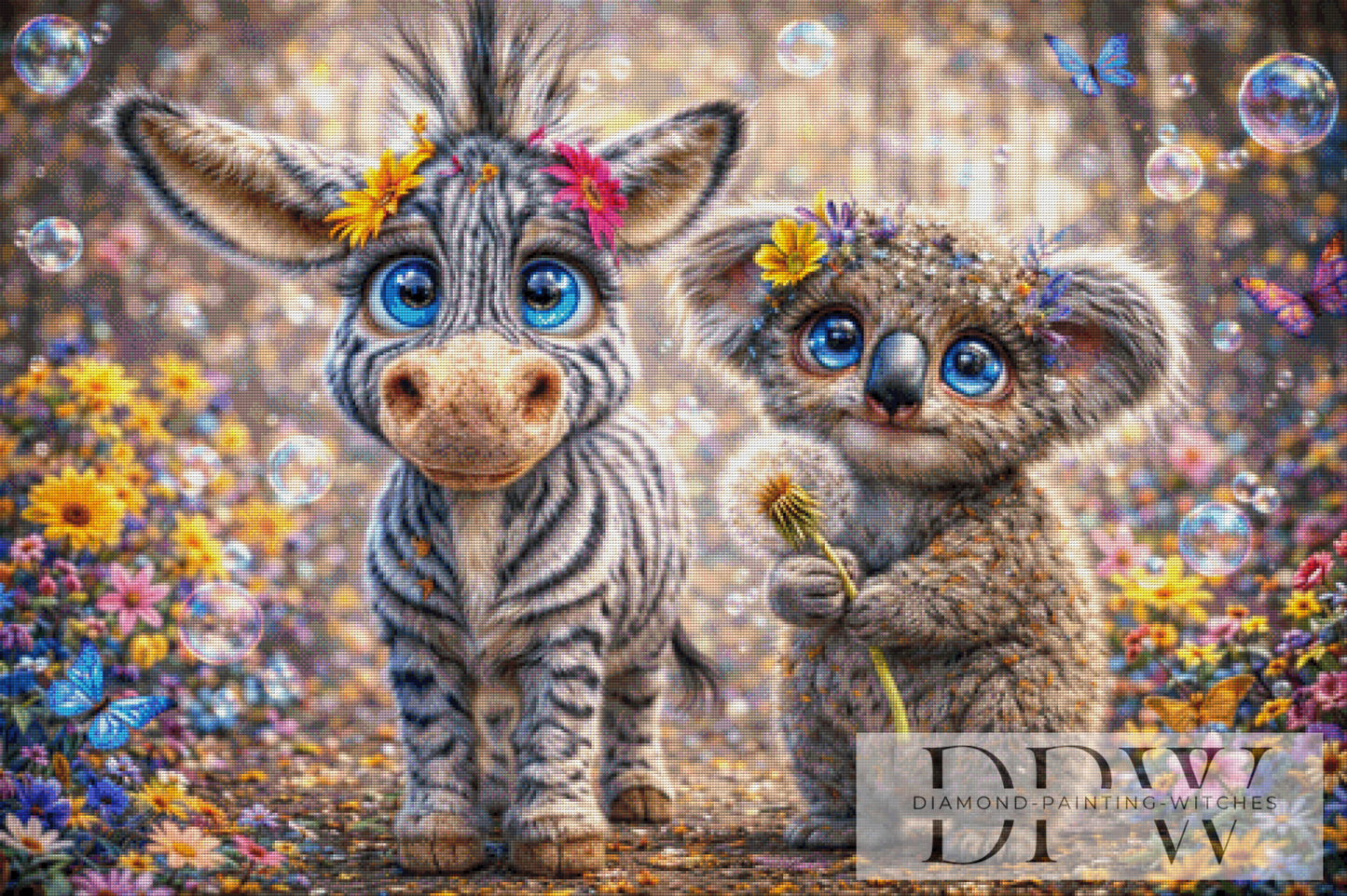 Kiki Koala uns Zeselchen by CreatiVart 120x80cm 333 Farben DPW-779