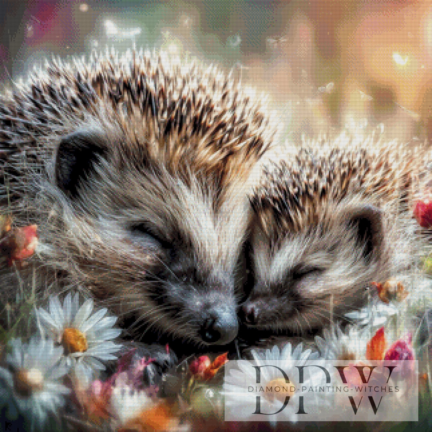 Igel Kuschelei by ellufija 80x80cm mit 240 Farben DPW-781