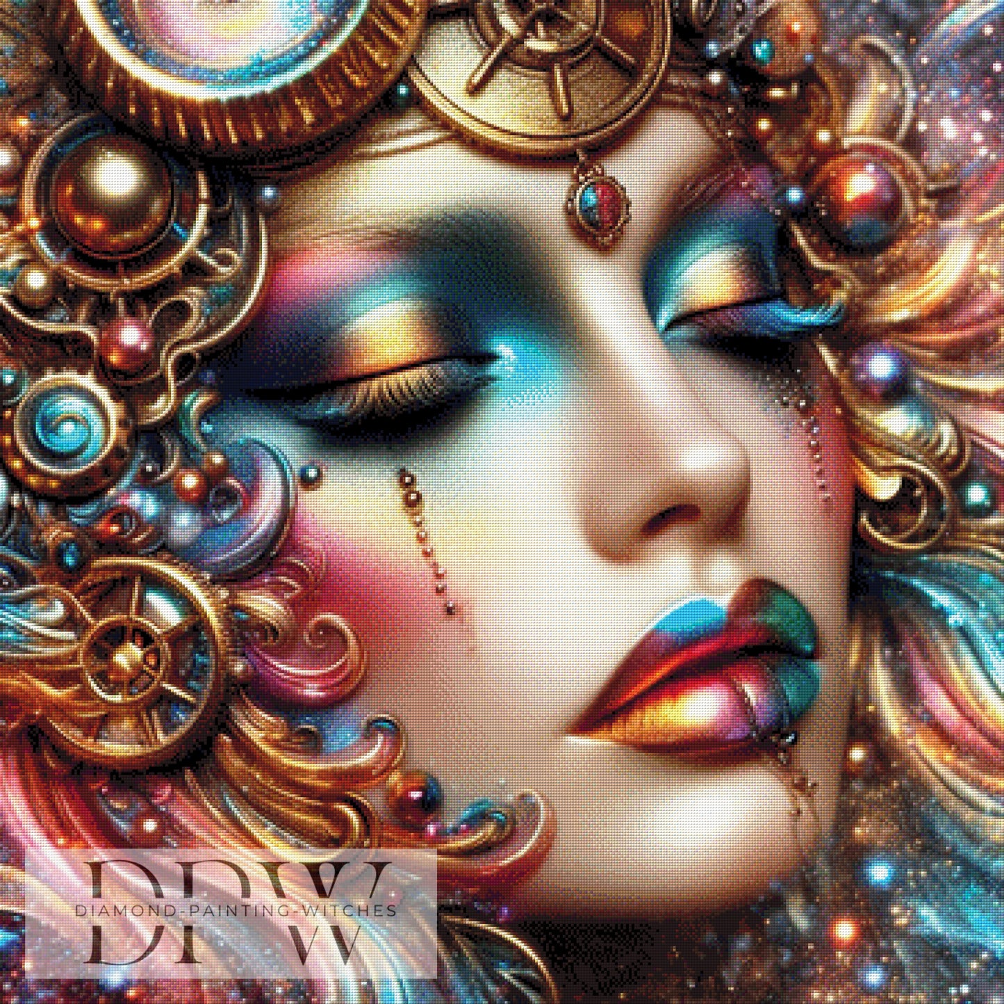Metallic Woman by CreatiVart, 90x90cm mit 345 Farben DPW-806