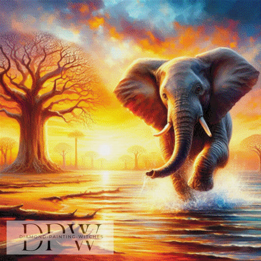 Afrika by CreatiVart, 90x90cm mit 250 Farben DPW-813