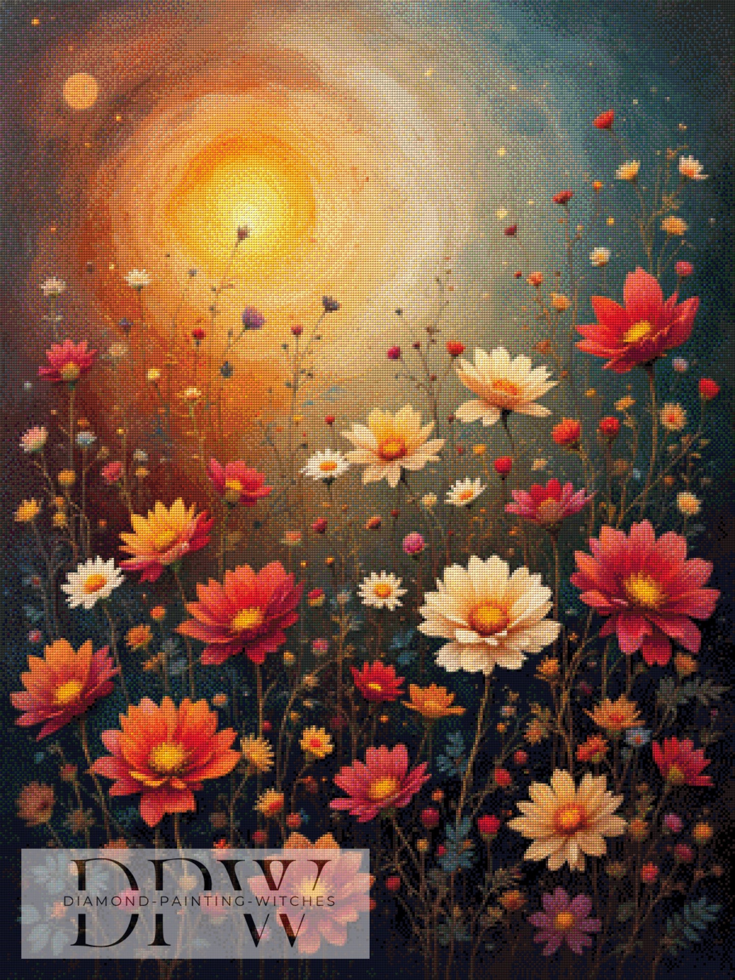 Warm Sunset by QN, 75x100cm mit 210 Farben DPW-820