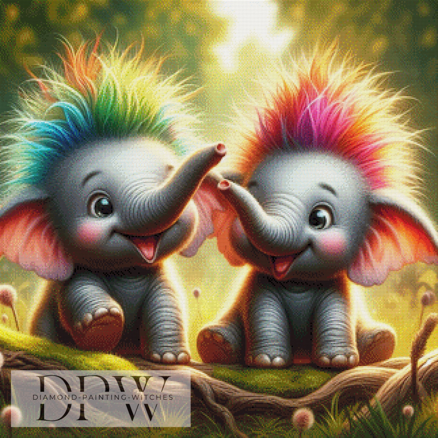 Frank & Caro by CreatiVart, 80x80cm mit 340 Farben DPW-886