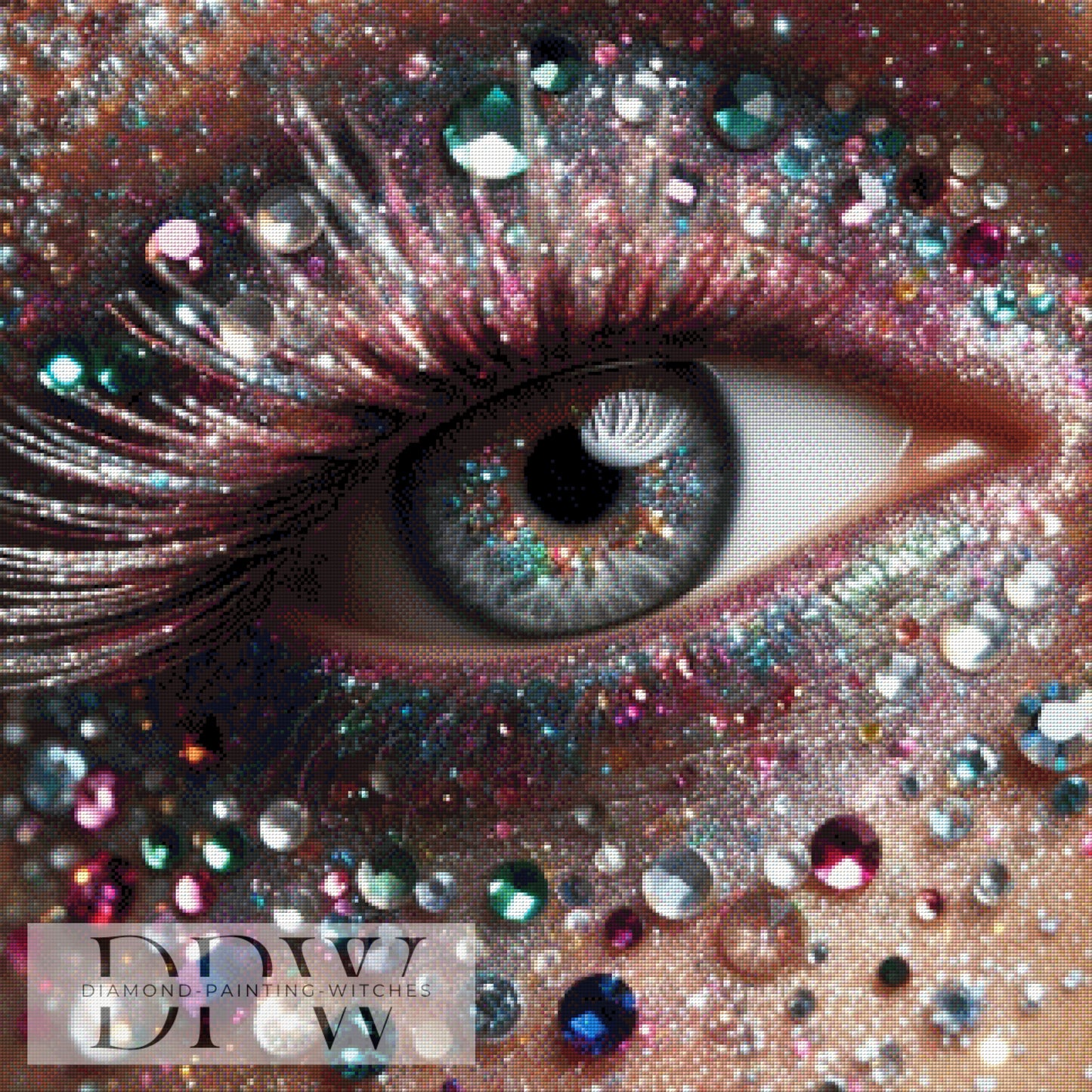 Glitzerblick by QN ,80x80cm mit 275 Farben DPW-908