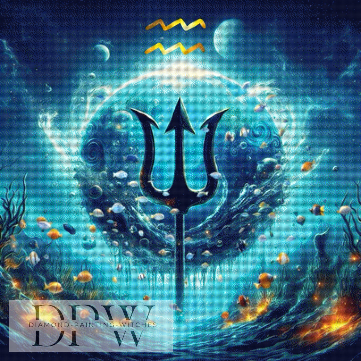 Wassermann by QN, 100x100cm mit 255 Farben DPW-912