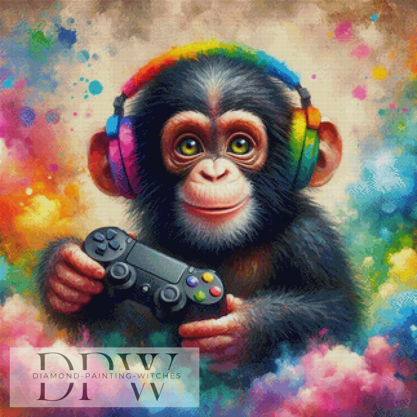 Playing Chita by CreatiVart ,80x80cm mit 380 Farben DPW-917